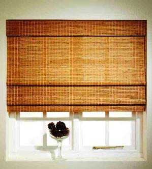 bamboo Roman blinds